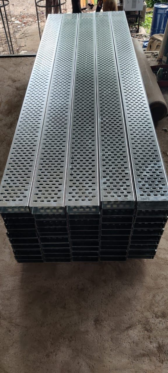Freshly fabricated GI perforated cable trays